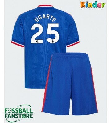 Manchester United Manuel Ugarte #25 Replik Auswärtstrikot Kinder 2026-27 Kurzarm (+ Kurze Hosen)